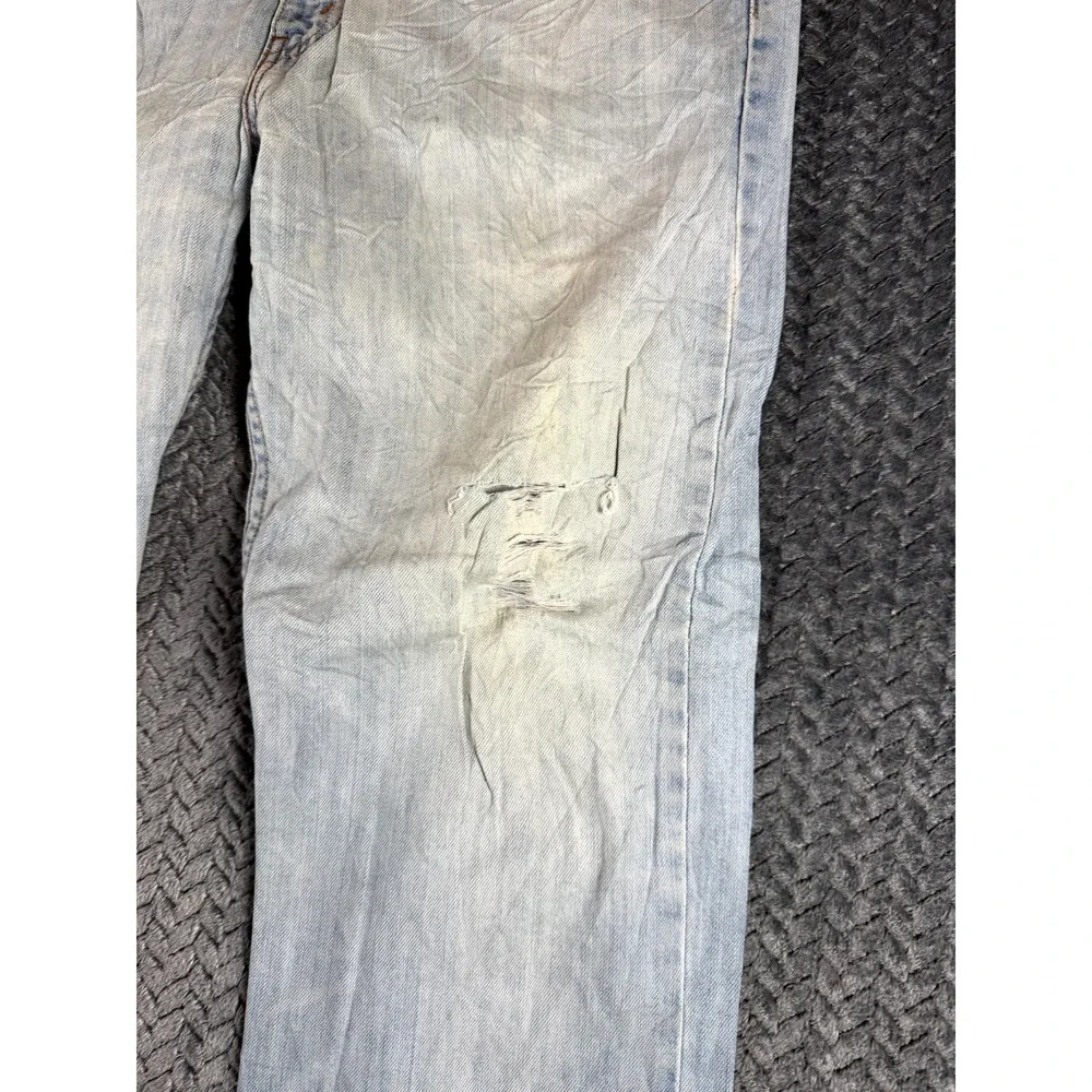 Vintage Levi's 752 Jeans Mens‎ 34x32 Blue Denim Straight Leg Stretch Distressed